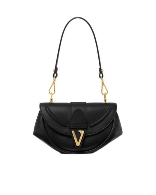 Versace Black Virtus Small Shoulder Bag