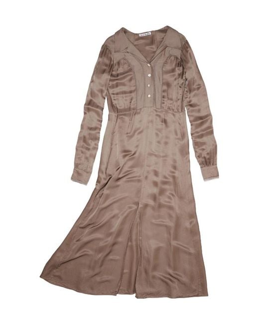 Acne Brown V-Neck Dress