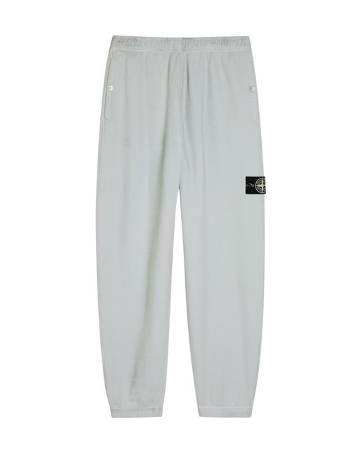 Stone Island Gray Reflective Cotton Sweatpants for men