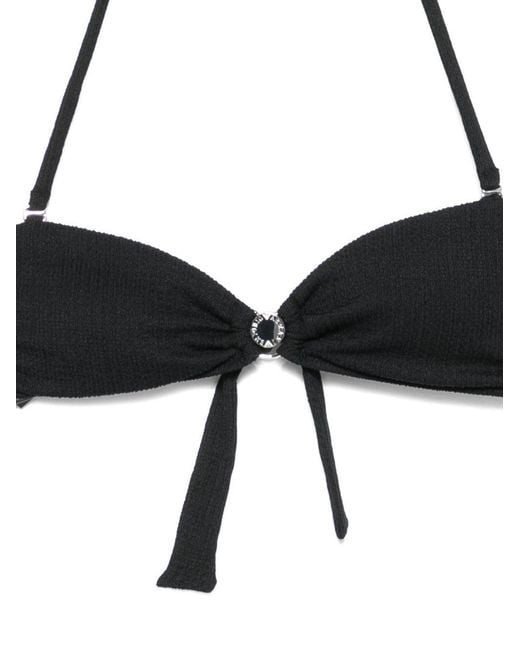 Emporio Armani Black Logo-Plaque Bikini