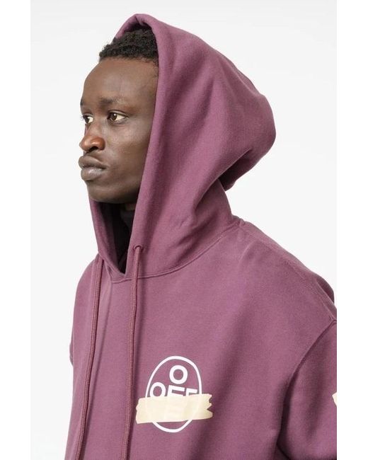 Off-White c/o Virgil Abloh Purple Tape Arrows Print Hoodie for men