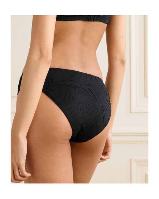 Loulou de Saison Black Hephaistos Stretch-Cloqué Bikini Briefs