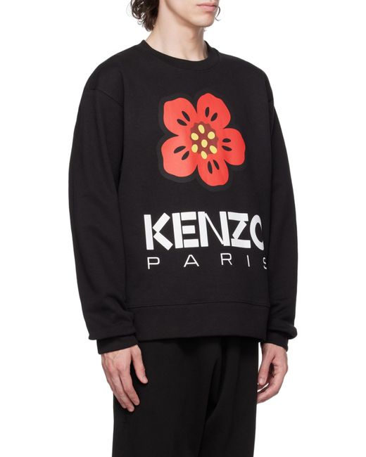 KENZO Blue Boke Flower Crewneck Sweatshirt for men