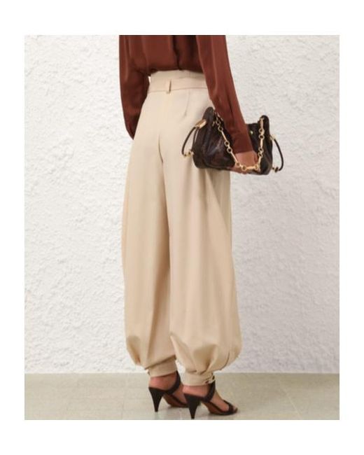 Zimmermann Natural Wool Harem Pants
