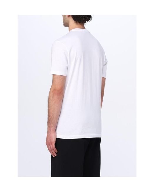 Versace White Logo-Embroidered Crewneck T-Shirt for men