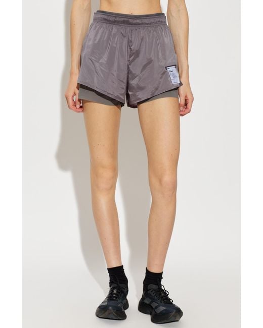 Satisfy Purple Elastic-Waist Shorts
