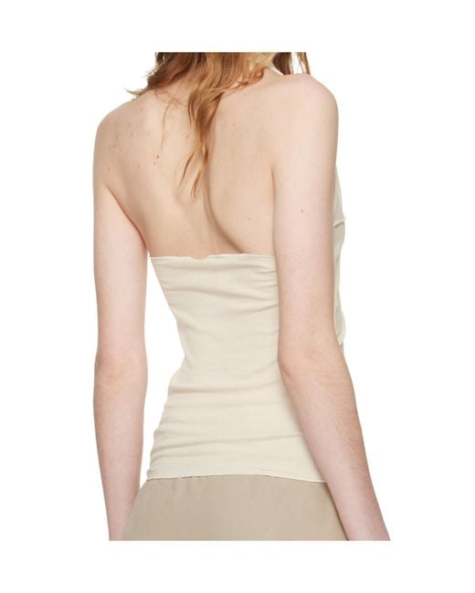 Baserange Natural Sleeveless Halter Top