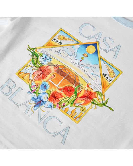 Casablanca White Printed T-Shirt