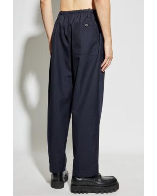 Dries Van Noten Blue Drawstring Casual Pants for men