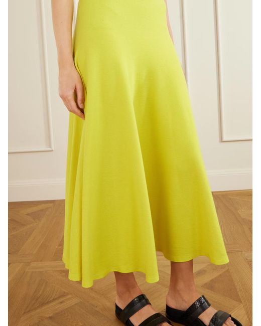 Gabriela Hearst Yellow Cairan Wool Maxi Skirt