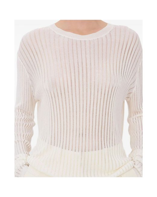 Loulou de Saison White Hedora Knitted Sweater