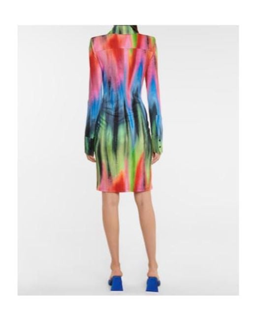 The Attico Multicolor Elton Printed Shirt Dress