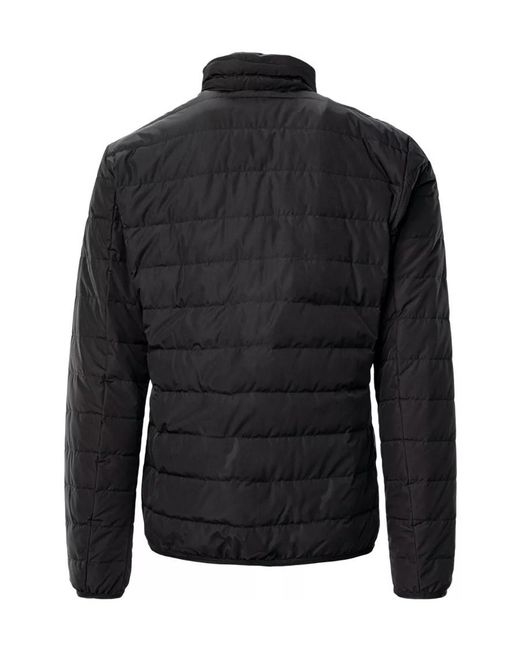 EA7 Blue Logo-Patch Zipped Quilted Jacket for men
