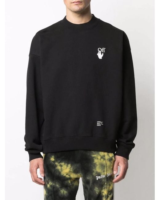 Off-White c/o Virgil Abloh Black Carav Arrows Motif Sweatshirt for men
