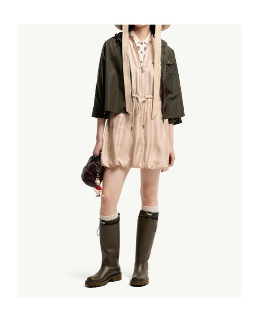 Moncler Green Hooded Cape