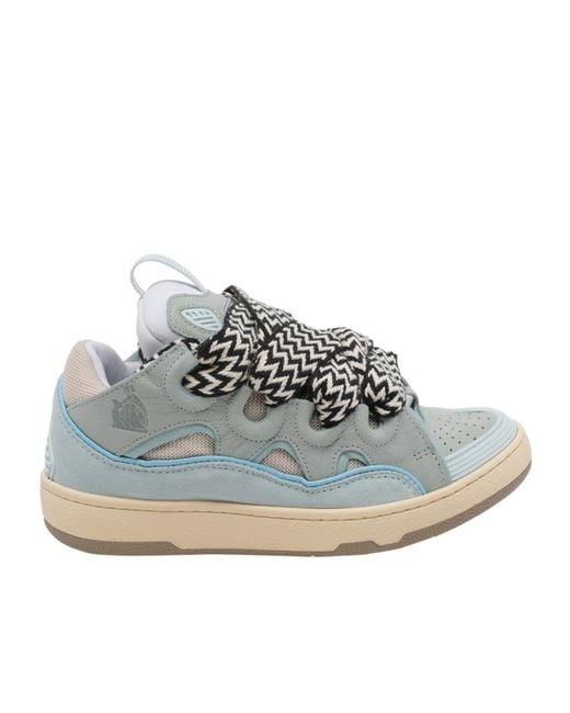 Lanvin Gray Round-Toe Sneakers