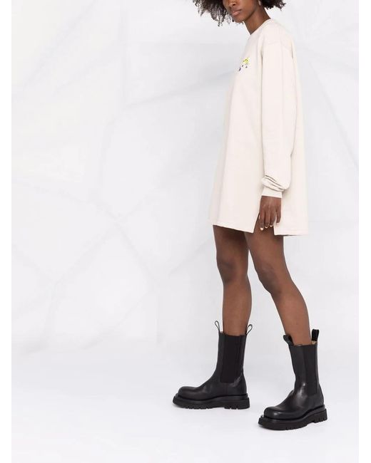 Off-White c/o Virgil Abloh White Floral-Arrows Sweater Dress