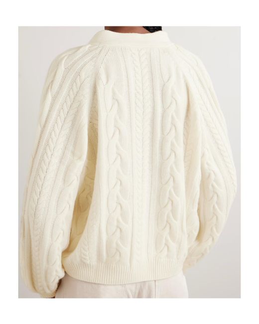 arch4 Natural Pimlico Cable Knit Cardigan