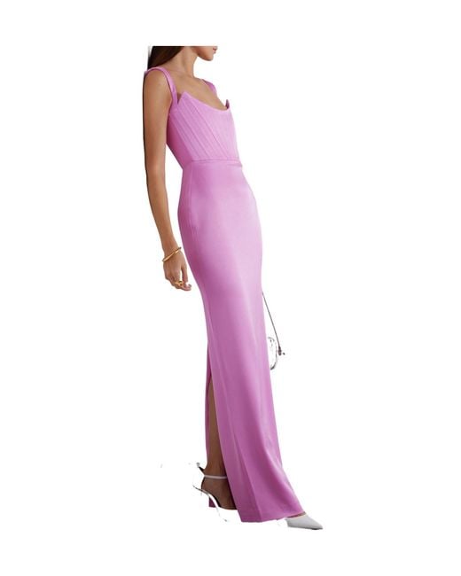 Alex Perry Pink Satin Crepe Gown