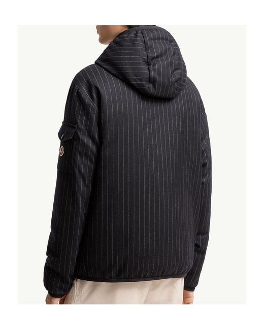 Moncler Black Ceze Reversible Hooded Short Jacket for men