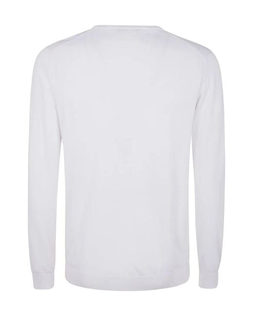 Nuur White Cotton Sweatshirt for men