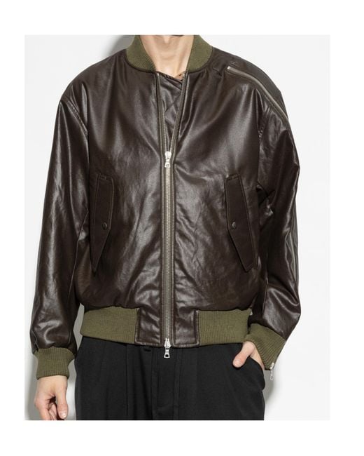 Dries Van Noten Gray Bomber Type Jacket for men
