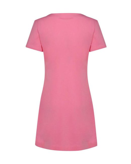 Moschino Pink Heart Print T-Shirt Dress