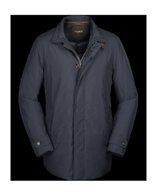 Moorer Blue Long-Sleeved Coat for men