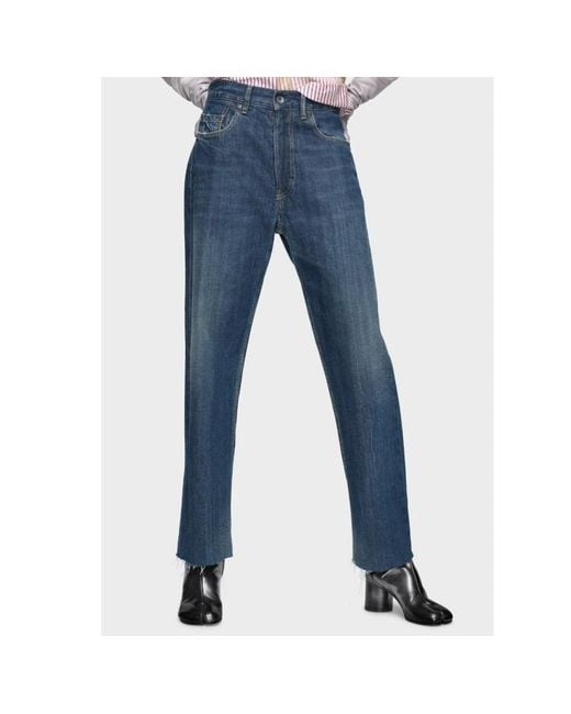 Maison Margiela Blue Straight-Leg Denim Jeans