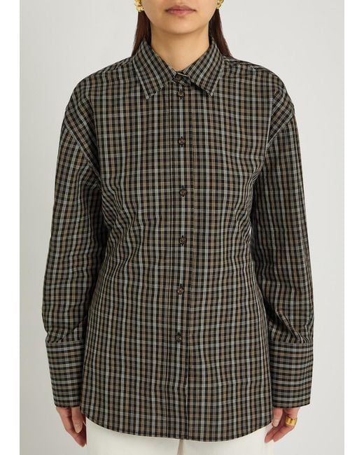 Rohe Gray Checked Cotton Shirt