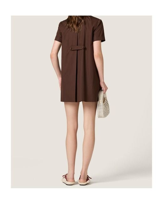 Miu Miu Brown Poplin Dress