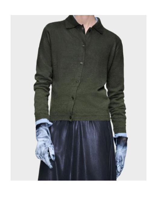 MM6 by Maison Margiela Green Maison Margiela Gradient-Effect Buttoned Cardigan