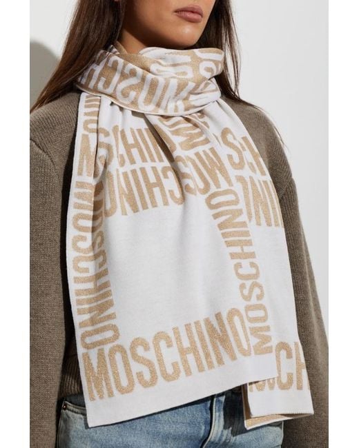 Moschino Natural Logo Scarf for men