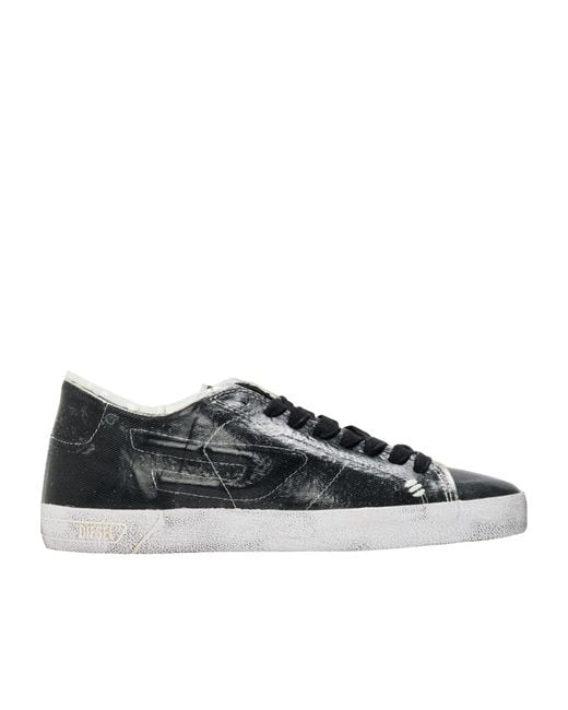DIESEL Black Simple Low-Top Trainers