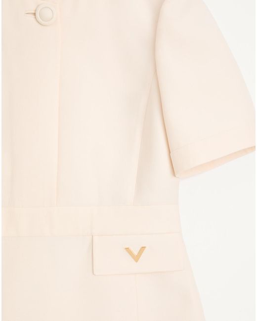 Valentino Natural Crepe Couture Short Dress