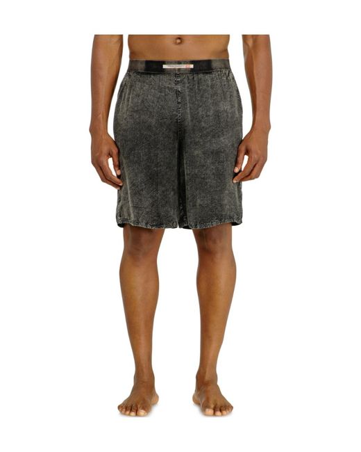 DIESEL Gray Treated Shorts for men