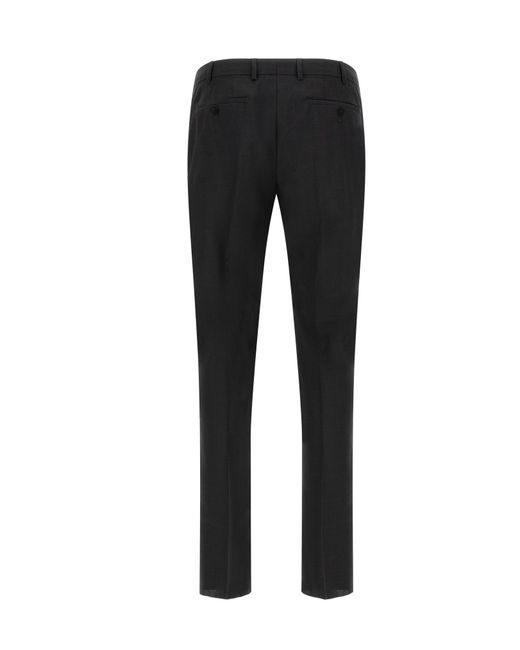 Pal Zileri Black Long-Sleeved Blazer And Trousers Set for men