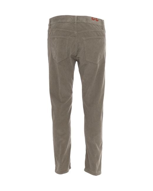 Dondup Gray Dian Tapered-Leg Corduroy Trousers for men
