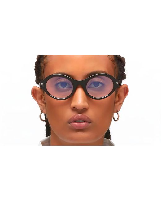 Kuboraum Brown P22 Oval Glasses And Frames for men