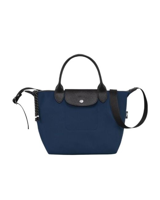 Longchamp Blue Le Pliage Energy Strapped Small Tote Bag