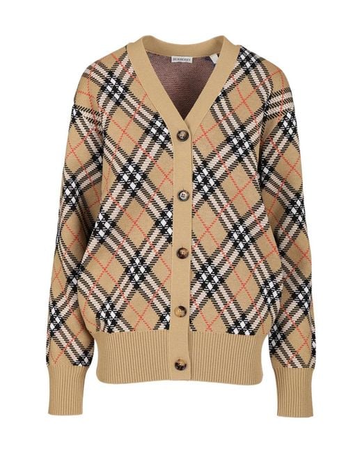 Burberry Multicolor Check Cardigan