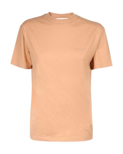 Off-White c/o Virgil Abloh White T-Shirt With Round Neck And Short Sleeves