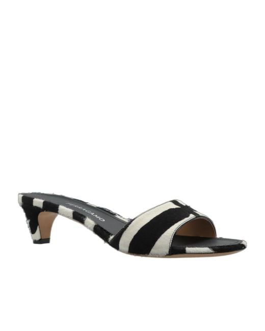 Ferragamo Multicolor Ferragamo Tatiana Printed Heeled Sandals