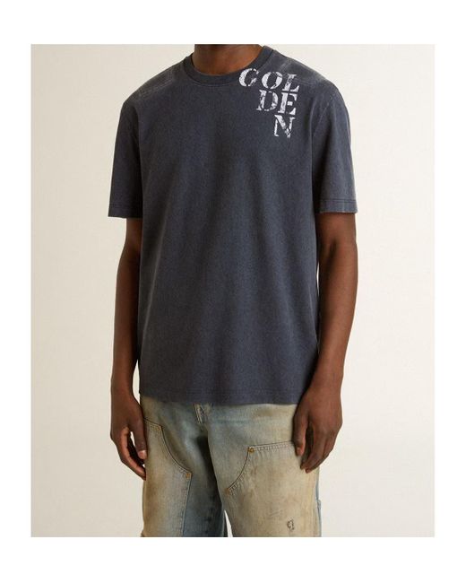 Golden Goose Deluxe Brand Blue T-Shirt for men