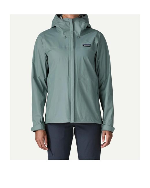 Patagonia Blue Long-Sleeved Casual Jacket