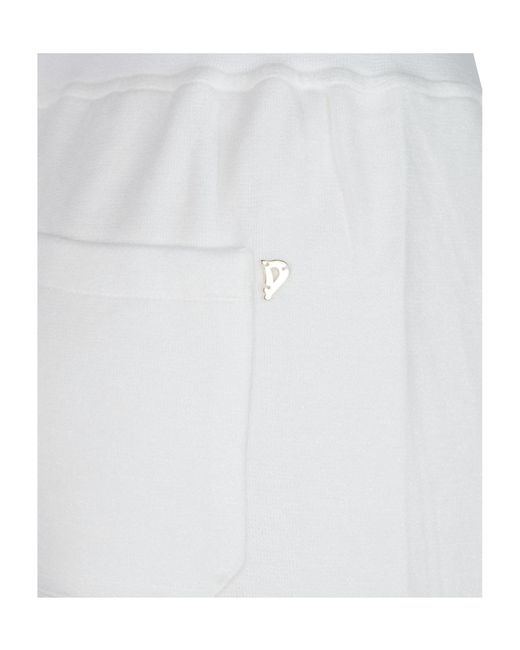 Dondup White Straight Leg Trousers