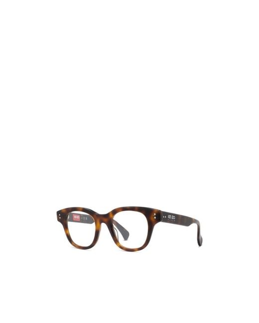 KENZO White Wayfarer-Frame Logo Printed Glasses