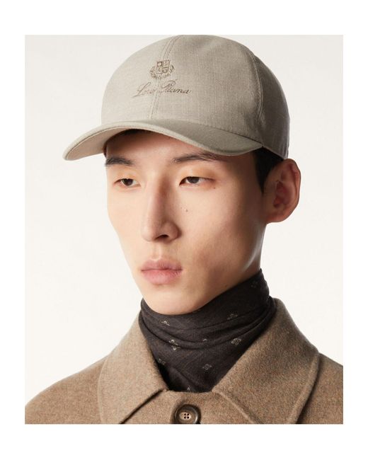 Loro Piana White Baseball Cap for men