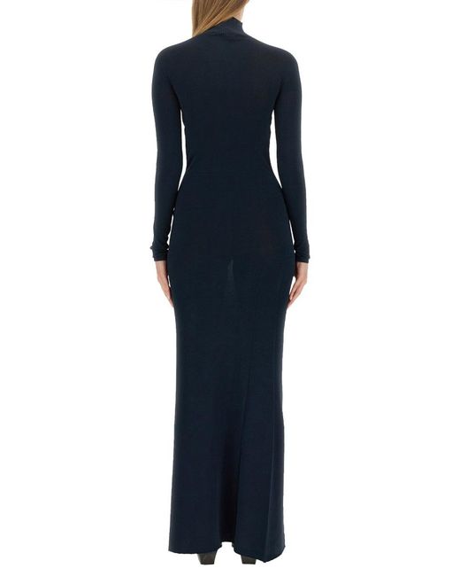 Off-White c/o Virgil Abloh Blue Funnel-Neck Maxi Dress