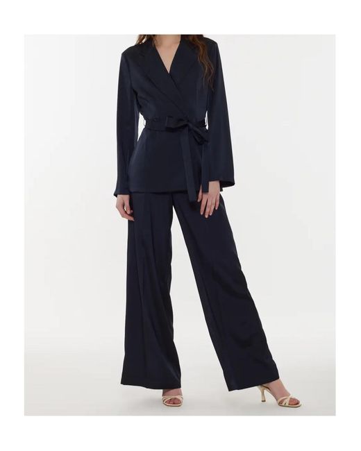 P.A.R.O.S.H. Blue Paky Tie-Waist Blazer